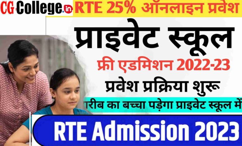 RTE Chhattisgarh Admission 2023 Online Form, Last Date