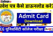 Photo of Download Link Shahid Nandkumar Patel University Admit Card 2023 : रायगढ़ विश्वविद्यालय का प्रवेश पत्र कैसे डाउनलोड करें